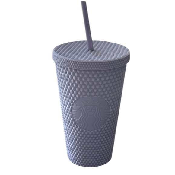 STARBUCKS 2021 Lavender Lilac Studded Cold Cup Tumbler 16oz & Ornament Keychain - Picture 3 of 8